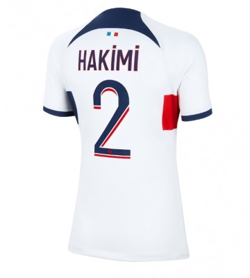 Paris Saint-Germain Achraf Hakimi #2 Replika Udebanetrøje Dame 2023-24 Kortærmet